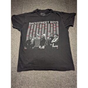Backstreet Boys DNA Tour Y2K Mens Black Band Shirt - Size Medium Good Condition